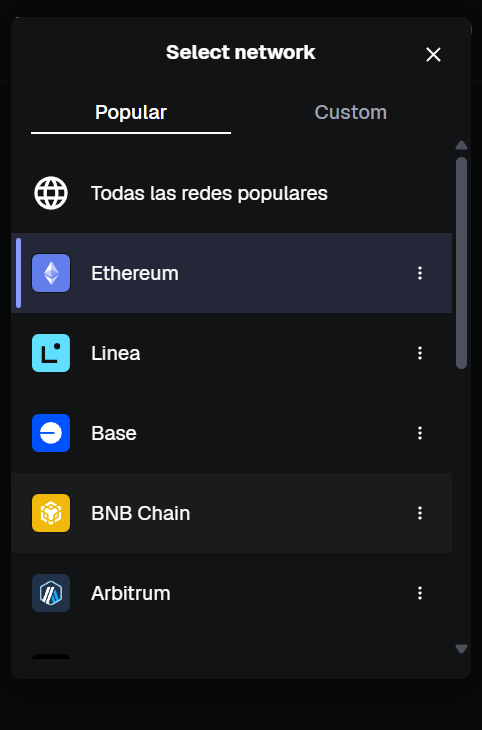 Paso 2: Seleccion BNB