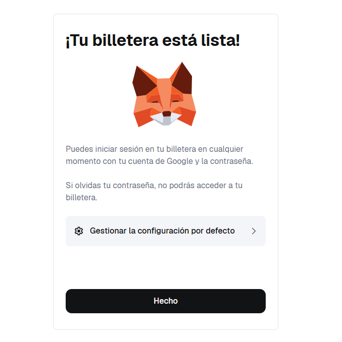 Paso 3: Crear nuevo monedero