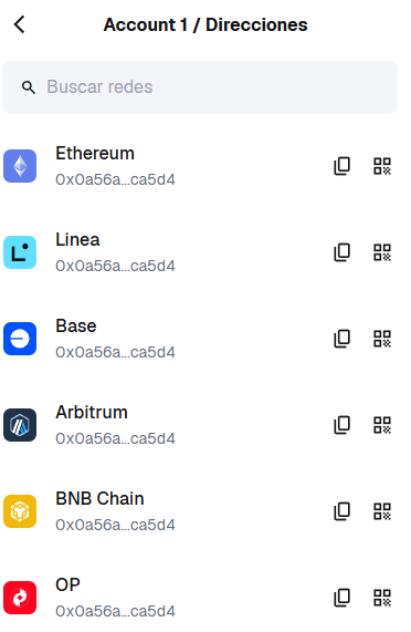 Paso 6: Copiando la dirección pública de MetaMask para recibir fondos